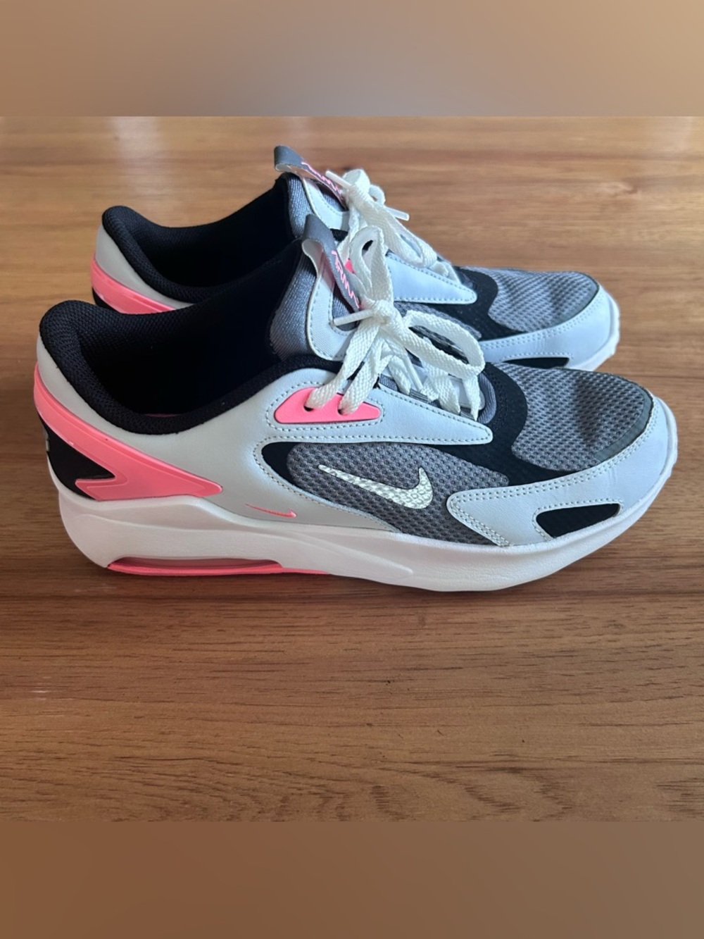 Nike Air Max Bolt White, Gray & Pink Athletic Sneakers
